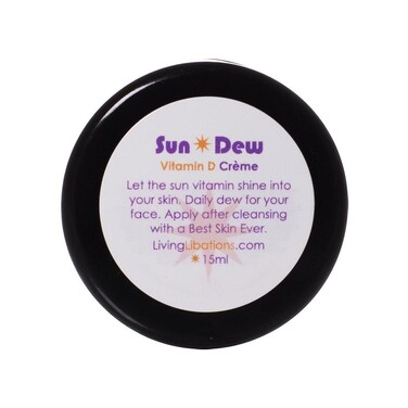 LIVING LIBATIONS - Organic Sun Dew Transdermal Vitamin D Cr&egrave;me   Natural, Wildcrafted, Vegan Clean Beauty (0.5 oz   15 ml)