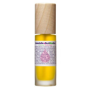LIVING LIBATIONS - Organic Best Skin Ever All-In-One Facial Cleanser, Exfoliator + Moisturizer   Natural, Wildcrafted, Vegan Clean Beauty (Immortelle, 1 fl oz   30 ml)