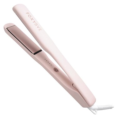 FoxyBae Baby Blush Flat Iron - Ceramic Tourmaline Technology - Hair Straightener with Negative Ions - Straightens &amp; Curls Hair - Professional Salon Grade Hair Styling Tool