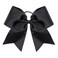 Cheer Bows, Caenagrion 18 PCS 8" Large Black Cheer Hair Bows Ponytail Holder Elastic Band Handmade for Cheerleaders Teen Girls College Sports (Black)