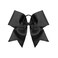 Cheer Bows, Caenagrion 18 PCS 8" Large Black Cheer Hair Bows Ponytail Holder Elastic Band Handmade for Cheerleaders Teen Girls College Sports (Black)