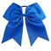 Cheer Bows, Caenagrion 18 PCS 8" Large Blue Cheer Hair Bows Ponytail Holder Elastic Band Handmade for Cheerleaders Teen Girls College Sports (Blue)
