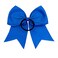 Cheer Bows, Caenagrion 18 PCS 8" Large Blue Cheer Hair Bows Ponytail Holder Elastic Band Handmade for Cheerleaders Teen Girls College Sports (Blue)