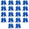 Cheer Bows, Caenagrion 18 PCS 8" Large Blue Cheer Hair Bows Ponytail Holder Elastic Band Handmade for Cheerleaders Teen Girls College Sports (Blue)