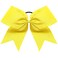 Cheer Bows, Caenagrion 18 PCS 8" Large Yellow Cheer Hair Bows Ponytail Holder Elastic Band Handmade for Cheerleaders Teen Girls College Sports (Yellow)