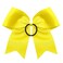 Cheer Bows, Caenagrion 18 PCS 8" Large Yellow Cheer Hair Bows Ponytail Holder Elastic Band Handmade for Cheerleaders Teen Girls College Sports (Yellow)