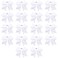 Cheer Bows, Caenagrion 18 PCS 8" Large White Cheer Hair Bows Ponytail Holder Elastic Band Handmade for Cheerleaders Teen Girls College Sports (White)