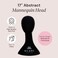 MILANO COLLECTION 17&rdquo; PVC Lightweight Wig Head Mannequin, Wig Head Stand for Styling, Display, and Wig Storage, Compatible with All T-Pins (Glossy Black)