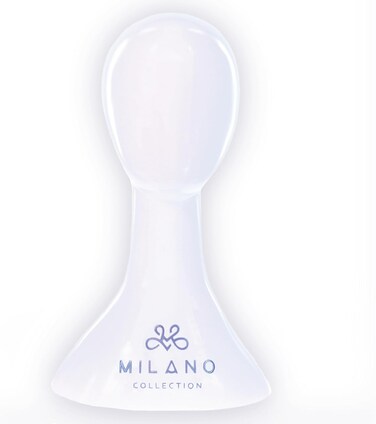 MILANO COLLECTION 17&rdquo; PVC Lightweight Wig Head Mannequin, Wig Head Stand for Styling, Display, and Wig Storage, Compatible with All T-Pins (Glossy White)