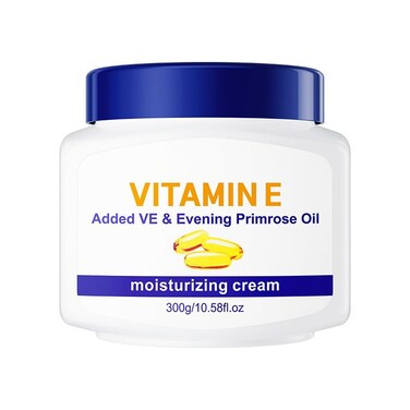 1PC Vitamin E Multi Effect Moisturizing Cream, Added VE and &amp; Evening Primrose Oil, Soothing Moisturizing Nourishing Facial BodyCream, 300g/10.6Oz