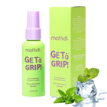 Get a Grip Makeup Setting Water Lock Makeup Matte Finishing Water, Oil Control Hydrate Make Up Water for Long-Lasting Lightweight Makeup