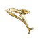 Korean Dolphin Hair Claw Clip Cartoon Design Barrettes Hairpin Large Metal Jaw Clamp High Ponytail Hairpin Hair Claw Shark Grab Clip for Thick Thin Hair Accessories Golden