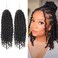 2 Pack Passion Twist Crochet Hair 10 Inch Natural Black Pre-twisted Short Passion Twist Hair, Pre Looped Passion Twist Crochet Braids Bohemian Crochet Hair