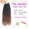 Bileaf Passion Twist Hair 10 Inch Crochet Hair Pre Lopped Crochet Boho Passion Twist Crochet Hair 8 Packs Bohemian Short Crochet Twist Braiding Hair Passion Twists Ombre Color 1B-4-30