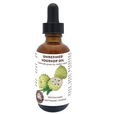 Best Nature's Cosmetics Virgin Soursop Graviola Guanabana Oil (Organic, Undiluted, Cold Pressed, Unrefined) 4 oz / 120 ml &ndash; Natural Moisturizer for Dry and Damaged Skin.