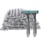 100 Pack Disposable Razors Individually Wrapped, Razors Bulk, Twin Stainless Steel Blade Razors for Hotel, Travel, Airbnb, Homeless (Grey)