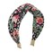 Floral Printed Knotted Headbands for Women Wide Knotted Headbands 4 Pack Cross Knot Fashion Hair Bands-Classic