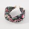 Floral Printed Knotted Headbands for Women Wide Knotted Headbands 4 Pack Cross Knot Fashion Hair Bands-Classic