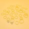 Hair Braid Rings Hair Hoops Braid Pendant Hair Accessories Hair Clip Accessories for Women and Girls(Gold)