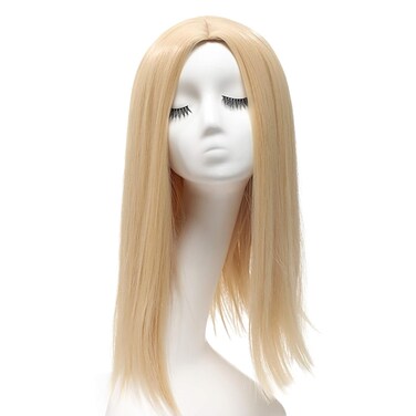 Blonde Wig Straight Hair Colorful Shawl Long Hair Split Women's Synthetic Girl Wig Middle Part Suitable for Daily Party Role Play Heat Resistant Natural 14&rsquo;&rsquo; Lengthening Fashion