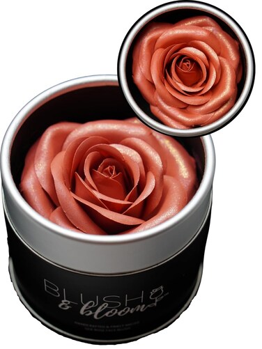 RADIANT ROSES GEM IN EYE BLUSH &amp; BLOOM&trade;   EXPERIENCE FLIRTY ELEGANCE WITH 3D SILK ROSE BLUSH ON POWDER   ROSE MAKEUP BLUSH