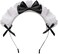 Black Women Girls Lolita Headband Lace Bow Hair Band Maid Anime Cosplay Headwear Ribbon Bowknot Cute Hair Band Party Hair Accessories Women's Fashion Headbands