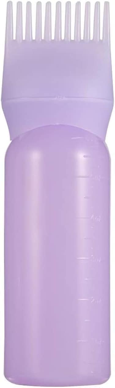 Purple Root Comb Applicator Bottle,Dyeing Shampoo Bottle Oil Comb Hair Dye Bottle Applicator Tools,Hair Dye Bottle Applicator Brush Hair Color Applicator Bottles