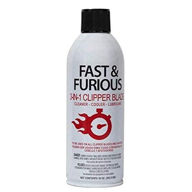FAST &amp; FURIOUS 3 In Clipper Blade Spray Clean Cool Lube, 1 Count