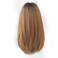Long Black Straight Hair Wig with Bangs Synthetic High Density Long Hair Wig for Women (Brown, 22inch)