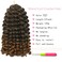 CLIONE 12 Inch 5 Pcs Wand Curl Crochet Hair, Jamaican Bounce, Synthetic Curly Braiding Hair Extensions, T27, 120 grams, Ceramic Heater Surface