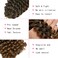 CLIONE 12 Inch 5 Pcs Wand Curl Crochet Hair, Jamaican Bounce, Synthetic Curly Braiding Hair Extensions, T27, 120 grams, Ceramic Heater Surface