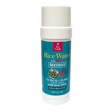 Rice Water Extra Mega Hold Hair Beeswax Stick 2.11oz/ 60g (Tea Tree &amp; Sea Moss)