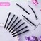 OIIKI 12 Pcs Black Rhinestone Bobby Pins, Shiny Crystal Diamond Hair Pins for Women, Metal Hair Barrettes Hairpins, Decorative Hair Accessories for Daily Use or Parties