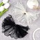 OIIKI 2 Pack Korean-Style Lace Mesh Barrette Hair Clips, Breathable Flower Dot Clips for Wedding, Party, Valentine's Day (Black, White)