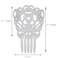 Ole Ole Flamenco Hair Comb for Dancers with Ornamental Design Spanish Hair Pins for Dancers (White Model II)
