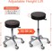 TASALON Adjustable Rolling Stool - Swivel Workbench Stool for Kitchen, Salon, Spa &amp; More - Black