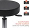 TASALON Adjustable Rolling Stool - Swivel Workbench Stool for Kitchen, Salon, Spa &amp; More - Black
