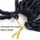 6 Pack Faux Locs Crochet Hair Soft Goddess Locs Crochet Braids 24 Inch Deep Wave Locs Crochet Hair Extensions(24 Inch, 1B/Dark blue/light blue)