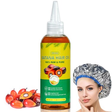 One Pack Raw Batana Oil for Hair Growth, Unrefined Batana Oil, Bantan Oil for Hair Growth, Batana Hair Oils for Hair Growth, Bantana Hair Growth Oil with Hair Cap for Deep Conditioning
