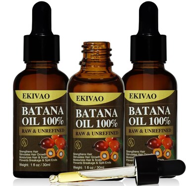 3Pack Batana Oil for Hair Growth, Bantana Hair Growth Oil, Organic Batana Oil for Hair Growth, Botana Oil Hair Growth Oil and Heat Hair Cap for Men &amp; Women