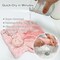 Jseng 3Packs Microfiber Hair Towel for Women - Quick-Drying, Super Absorbent Hair Wrap with Bow Design, Soft Hair Towel Turban for Curly Long Wet Hair