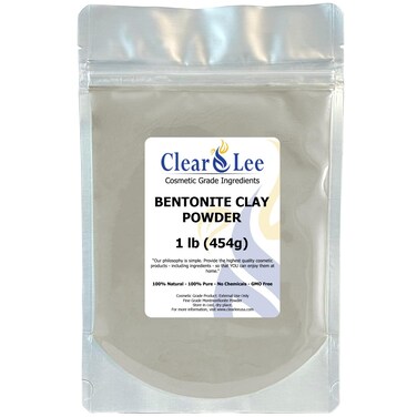 Bentonite Clay Cosmetic Grade Powder - 100% Pure Natural Powder - Indian Clay - Great For Skin Detox, Rejuvenation, and More - Heal Damaged Skin - DIY Clay Face Mask (1 LB)