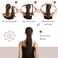 BARSDAR Straight Ponytail Extension - 26 Inch Long Straight Wrap Around Ponytail for Women Clip in Ponytail Hair Extensions Synthetic Brown Hair Pony Tails Hairpieces Daily - Dark Brown &amp; Auburn
