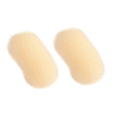 2Pcs Beige Charming Bump It Up Volume Inserts - Do Beehive Hair Style Tool - Hair Pads &amp; Styling Clip Accessories for Women