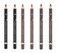 Go Ho 6 PCS Eyebrow Eye Liner Pencil Set,Easy to Color Sweatproof Eye Brow Pencil,Professional Long-lasting Eyeliner Gel Makeup Brow Tint Pen,3 Colors(Black,Brown,Dark Brown)