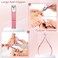 Manicure Kit for Women Travel Nail Care Kit with Cuticle Trimmer Nail Clippers Cuticle Pusher Glass Nail File Portable Nail Kit Women Pink Pedicure Manicure Tools Cuticle Set with Plastic Case