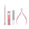 Manicure Kit for Women Travel Nail Care Kit with Cuticle Trimmer Nail Clippers Cuticle Pusher Glass Nail File Portable Nail Kit Women Pink Pedicure Manicure Tools Cuticle Set with Plastic Case