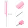 16 Pcs Rat Tail Comb Foiling Steel Pin Rat Tail Fiber Heat Resistant Teasing Combs with Pintail for Women Girls Hair Styling(Black and Pink)