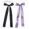 Olivia 2PCS Silky Satin Hair Bows Hair Clip SPILL UR GUTS Purple Black Summer Hair Ribbon Holder Accessories for Women Girls