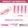 4pcs Fish Bone Hair Clips, Translucent Pink Small Barrettes, Resin No Crease Bangs Kawaii Hairpin, Duckbill Hair Accessories for Women Girls Toddlers Birthday Christmas Party